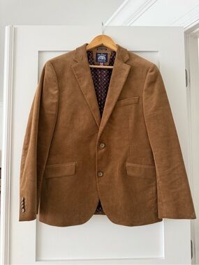 Saville Row Corduroy Sport Coat in Cinder Brown -40S